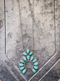 Squash Blossom Chain Fashion Necklace - Jewelry - Blue Tortoise - Bronco Western Supply Co.