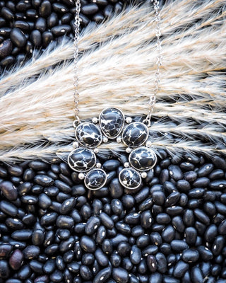 Squash Blossom Chain Necklace - Black - Western Jewelry - Bronco Western Supply Co.