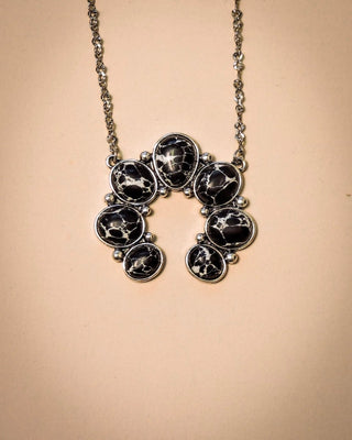 Squash Blossom Chain Necklace - Black - Western Jewelry - Bronco Western Supply Co.