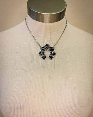 Squash Blossom Chain Necklace - Black - Western Jewelry - Bronco Western Supply Co.