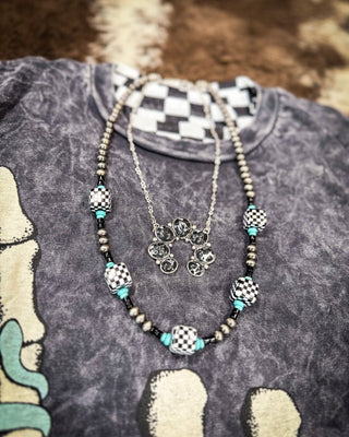 Squash Blossom Chain Necklace - Black – Jewelry from Bronco Western Supply Co.