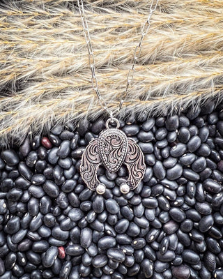 Squash Blossom Chain Necklace - Engraved – Jewelry from Bronco Western Supply Co.