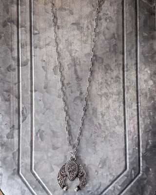 Squash Blossom Chain Necklace - Engraved – Jewelry from Bronco Western Supply Co.