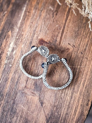 Star Stirrup Fashion Stud Earrings - Black – Jewelry from Bronco Western Supply Co.