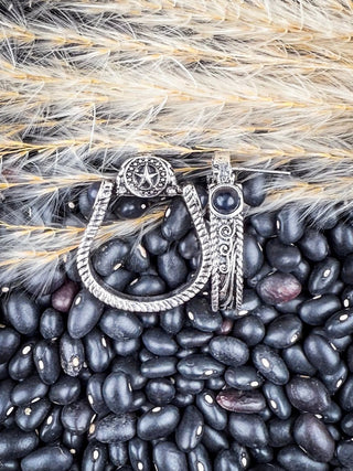 Star Stirrup Fashion Stud Earrings - Black – Jewelry from Bronco Western Supply Co.