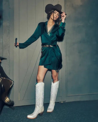 Starlita in White Crystal Corral Boot – Women's Boots from Bronco Western Supply Co.