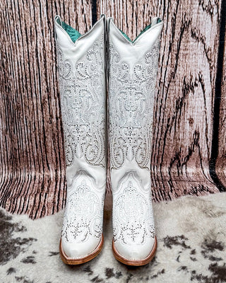 Starlita in White Crystal Corral Boot – Women's Boots from Bronco Western Supply Co.
