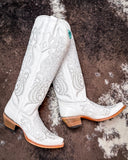 Starlita in White Crystal Corral Boot - Women's Boots - Corral Boots - Bronco Western Supply Co.