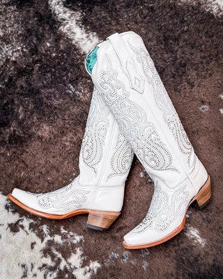 Starlita in White Crystal Corral Boot – Women's Boots from Bronco Western Supply Co.