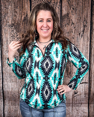 Sterling Kreek - Aztec Everest Fitted Pullover - Shirts & Tops - Sterling Kreek - Bronco Western Supply Co.