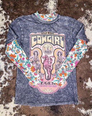 Sterling Kreek - Buy Myself Flowers Mesh Top – Apparel from Bronco Western Supply Co.