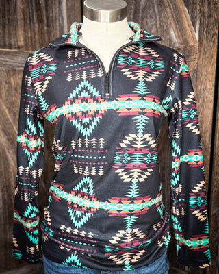 Sterling Kreek - Cabin Fever Fitted Quarter Zip Pullover – Apparel from Bronco Western Supply Co.