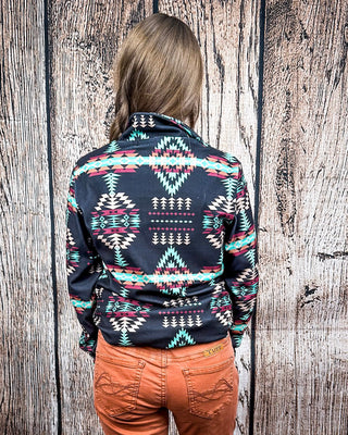 Sterling Kreek - Cabin Fever Fitted Quarter Zip Pullover – Apparel from Bronco Western Supply Co.