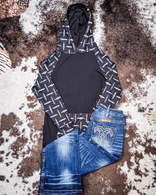 Sterling Kreek - Cinched Up T-Shirt Hoodie – Apparel from Bronco Western Supply Co.