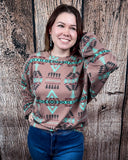 Sterling Kreek - Colorado Sunset Ribbed Sweater Top - Shirts & Tops - Sterling Kreek - Bronco Western Supply Co.