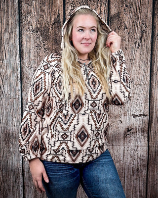 Sterling Kreek - Desert Sands Oversized Quarter Zip Pullover – Apparel from Bronco Western Supply Co.