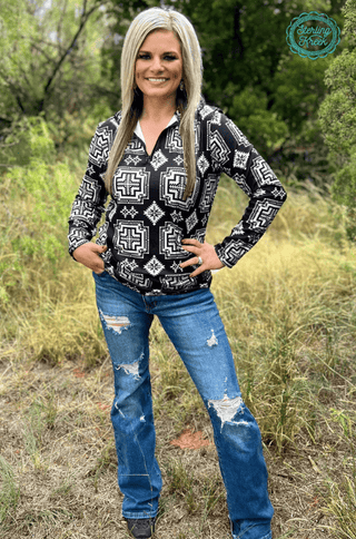 Sterling Kreek - Down In The Hills Fitted Pullover – Apparel from Bronco Western Supply Co.