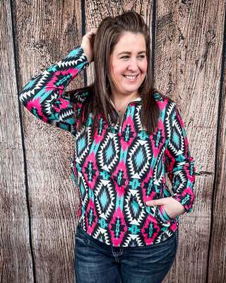 Sterling Kreek - Montezuma Quarter Zip Pullover – Apparel from Bronco Western Supply Co.