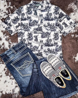 Sterling Kreek - Rodeo Road Short Sleeve Mesh Top – Apparel from Bronco Western Supply Co.