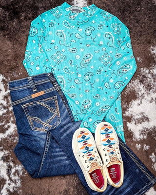 Sterling Kreek - The Bandana Babe Mesh Top – Apparel from Bronco Western Supply Co.