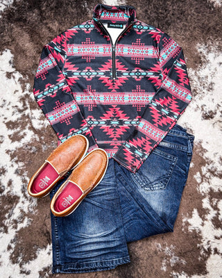 Sterling Kreek - The Crimson Valley Quarter Zip Pullover – Apparel from Bronco Western Supply Co.