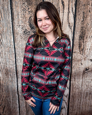 Sterling Kreek - The Crimson Valley Quarter Zip Pullover – Apparel from Bronco Western Supply Co.