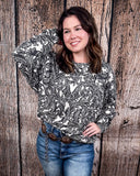 Sterling Kreek - Tooled in Love Ribbed Sweater Top - Shirts & Tops - Sterling Kreek - Bronco Western Supply Co.