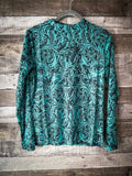 Sterling Kreek - Tooled in Turquoise Mesh Top - Apparel - Sterling Kreek - Bronco Western Supply Co.
