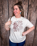 Still in The Saddle Graphic Tee - Cream - Shirts & Tops - Ranch Girl Gear - Bronco Western Supply Co.