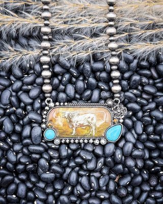 Stillwater Brahman Steer Beaded Necklace – Jewelry from Bronco Western Supply Co.