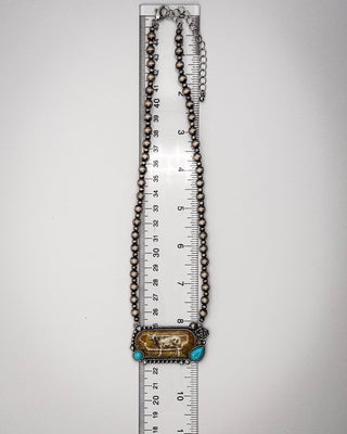 Stillwater Brahman Steer Beaded Necklace – Jewelry from Bronco Western Supply Co.