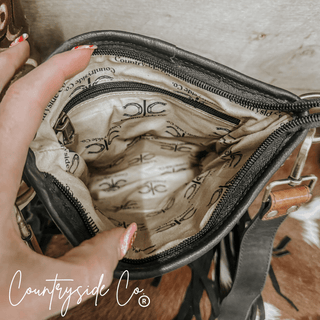 Stockyard Checkered Cowhide Fringe Purse by Countryside Co. – Purses & Wallets from Bronco Western Supply Co.