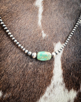 Stone Horizon Turquoise & Sterling Silver Pearl Necklace – Jewelry from Bronco Western Supply Co.