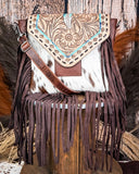 Straybird Hair on Hide Fringe Crossbody Bag - Purses & Wallets - Sixtease Bags - Bronco Western Supply Co.