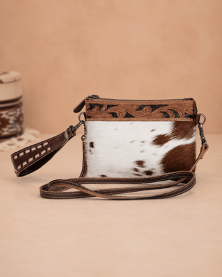 Streaks Delight Hair-On Leather Crossbody Bag by Myra Bag – Purses & Wallets from Bronco Western Supply Co.