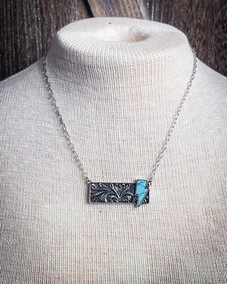 Struck Stone Bar Necklace - Jewelry - Bronco Western Supply Jewelry - Bronco Western Supply Co.
