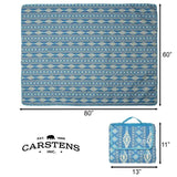 Sundance Blue Printed Stripe Picnic Blanket - Home Decor - Carstens - Bronco Western Supply Co.