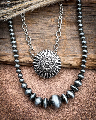 Sundial Spur Layered Concho Necklace – Jewelry from Bronco Western Supply Co.