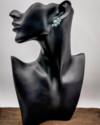 Sundial Stud Earrings in Teal – Jewelry from Bronco Western Supply Co.