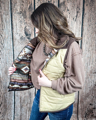 Sundown Reversible Aztec Vest by Lucky & Blessed – Apparel from Bronco Western Supply Co.