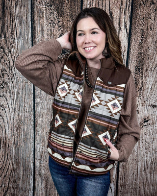 Sundown Reversible Aztec Vest by Lucky & Blessed – Apparel from Bronco Western Supply Co.