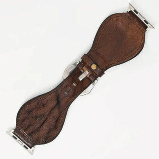 Sunflower Tooled Leather Smart Watch Band by American Darling – Accessories from Bronco Western Supply Co.