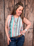 Sunstripe Serape Tank Top - Apparel - Lucky & Blessed - Bronco Western Supply Co.