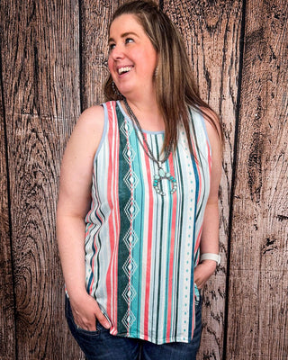 Sunstripe Serape Tank Top – Apparel from Bronco Western Supply Co.