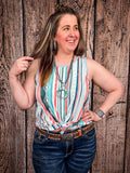 Sunstripe Serape Tank Top - Apparel - Lucky & Blessed - Bronco Western Supply Co.