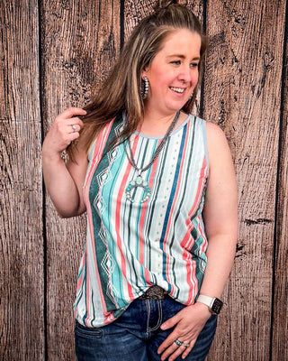 Sunstripe Serape Tank Top – Apparel from Bronco Western Supply Co.