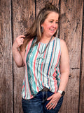Sunstripe Serape Tank Top - Apparel - Lucky & Blessed - Bronco Western Supply Co.