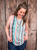 Sunstripe Serape Tank Top - Apparel - Lucky & Blessed - Bronco Western Supply Co.