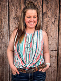 Sunstripe Serape Tank Top - Apparel - Lucky & Blessed - Bronco Western Supply Co.