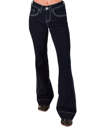 Swirl Boot Stitch Trouser Jeans by Cowgirl Tuff – Apparel from Bronco Western Supply Co.
